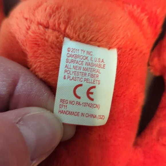 2011 Ty Beanie Babies Yo Gabba Gabba Muno Plush Red Cyclops  Hang And Tush Tags - Picture 8 of 10